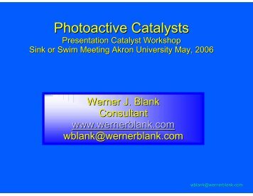 Photoactive Catalysts - Wernerblank.com