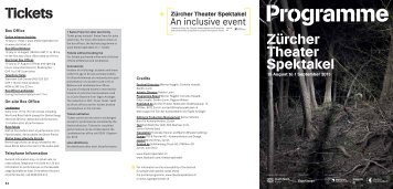 Programme - Zürcher Theater Spektakel