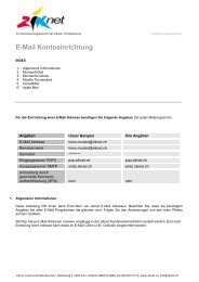 E-Mail Einrichtung - Ziknet