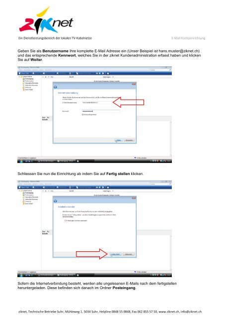 E-Mail Einrichtung - Ziknet