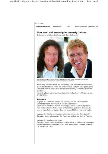 Magazin > Report > Interview mit Leo Greiner und Kurt S