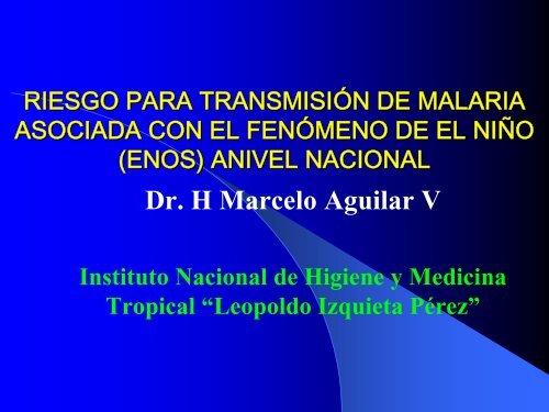Marcelo Aguilar - Organismo Andino de Salud