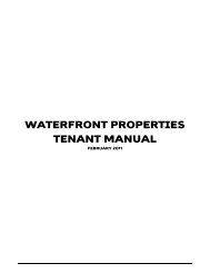 WATERFRONT PROPERTIES TENANT MANUAL