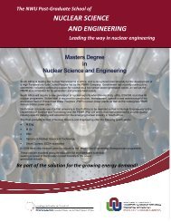 NUCLEAR SCIENCE AND ENGINEERING - Potchefstroom University