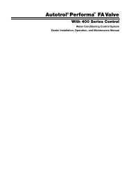 Performa Inlet Valve Instructions.pdf Autotrol Performa Cv