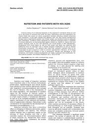 NUTRITION AND PATIENTS WITH HIV/AIDS - Acta Medica Medianae