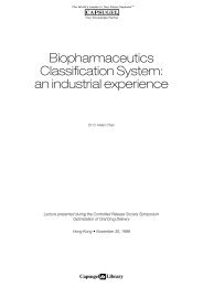 Biopharmaceutics Classification System: an industrial ... - Capsugel