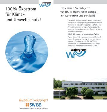 100% Ökostrom für Klima- und Umweltschutz!