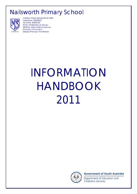 INFORMATION HANDBOOK 2011 - Nailsworth Primary School