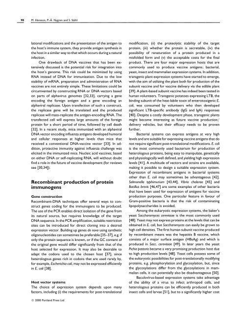 REVIEW Design and production of recombinant subunit vaccines