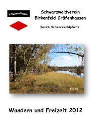 Wandern und Freizeit 2012 2011 - Schwarzwaldverein Birkenfeld ...