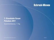 Zusammenfassung der VortrÃ¤ge. - Schreck-Mieves GmbH