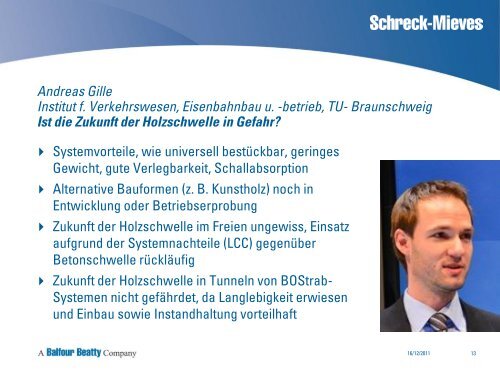 Zusammenfassung der VortrÃ¤ge. - Schreck-Mieves GmbH