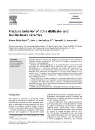 Fracture behavior of lithia disilicate- and leucite-based ceramics
