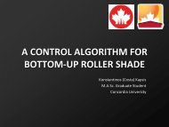 A CONTROL ALGORITHM FOR BOTTOM-UP ROLLER SHADE