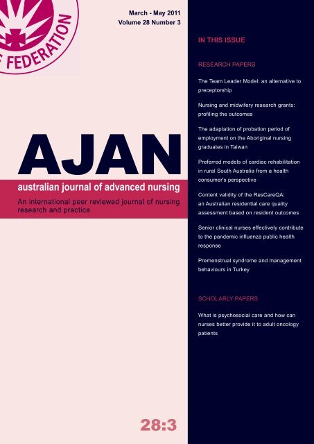 australian journal of advanced nursing