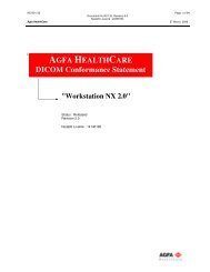 AGFA HEALTHCARE DICOM Conformance Statement