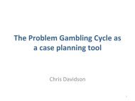 The Problem Gambling Cycle as a case planning tool - ACWA