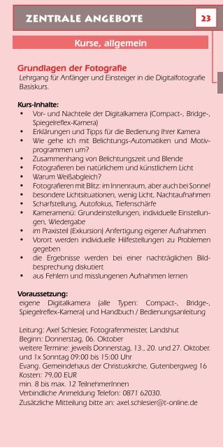 evangelische erwachsenenbildung landshut - Evangelisches ...