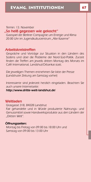 evangelische erwachsenenbildung landshut - Evangelisches ...