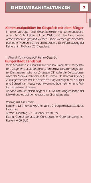 evangelische erwachsenenbildung landshut - Evangelisches ...