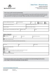 Claim Form â Personal injury - Kammarkollegiet