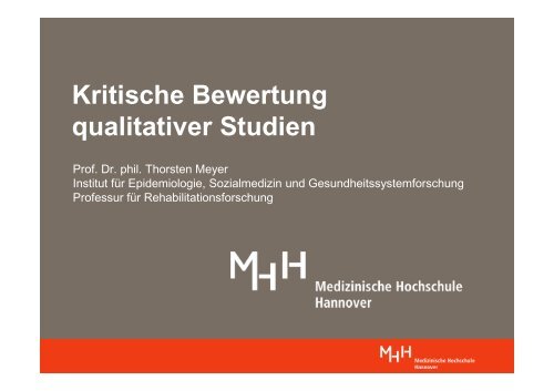 Kritische Bewertung von qualitativen Studien - Evidence-based ...