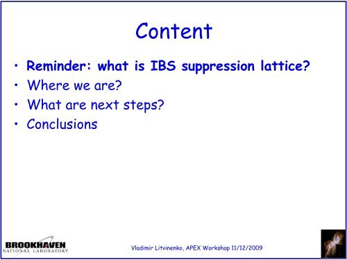IBS suppression lattices
