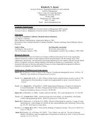 See Prof. Jaussi's CV - Binghamton University