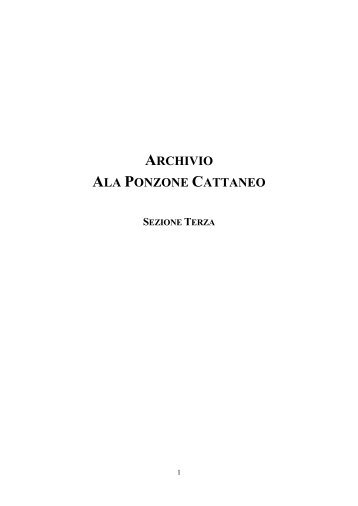 archivio ala ponzone cattaneo - Istituto Centrale per gli Archivi