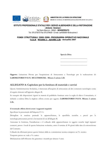 scarica il pdf - Istituto Professionale Alberghiero Â«Antonio Gramsci