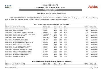 Resultado do Exame de TÃ­tulos ApÃ³s Recursos - Advise