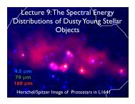 Lecture 9: The Spectral Energy Distributions of Dusty Young Stellar ...