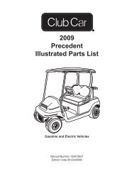 2009 Precedent Illustrated Parts List - Bennett Golf Cars