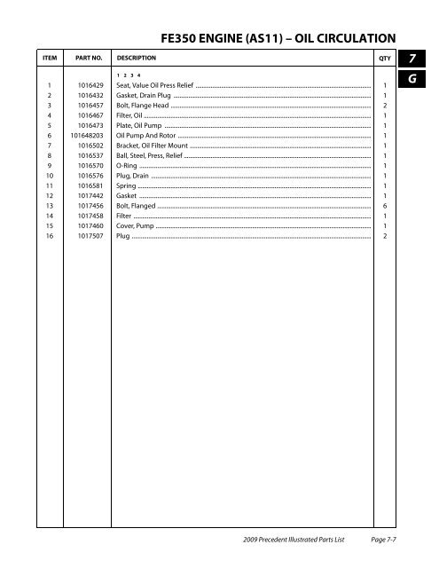 2009 Precedent Illustrated Parts List - Bennett Golf Cars