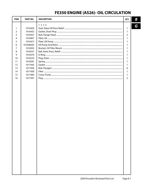 2009 Precedent Illustrated Parts List - Bennett Golf Cars