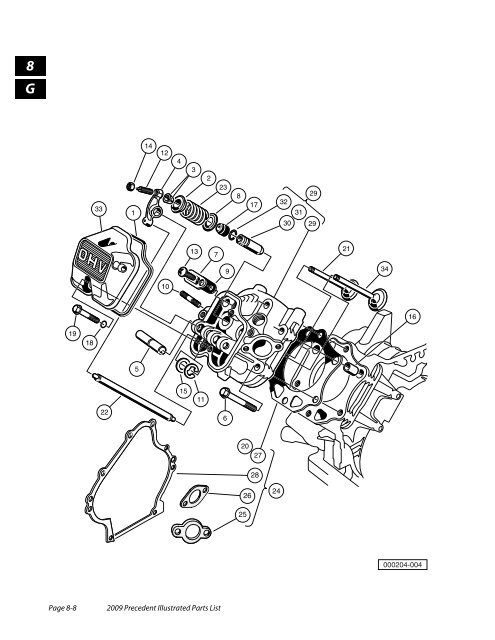 2009 Precedent Illustrated Parts List - Bennett Golf Cars