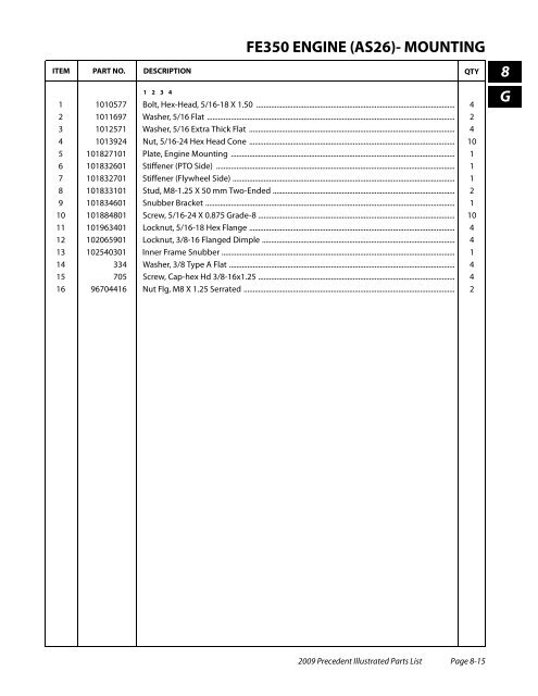 2009 Precedent Illustrated Parts List - Bennett Golf Cars