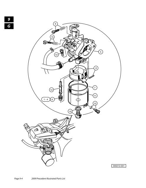 2009 Precedent Illustrated Parts List - Bennett Golf Cars