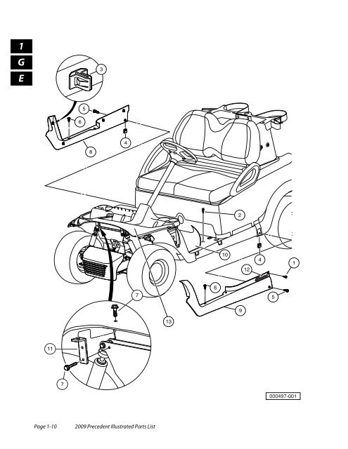 2009 Precedent Illustrated Parts List - Bennett Golf Cars