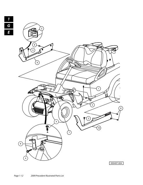 2009 Precedent Illustrated Parts List - Bennett Golf Cars