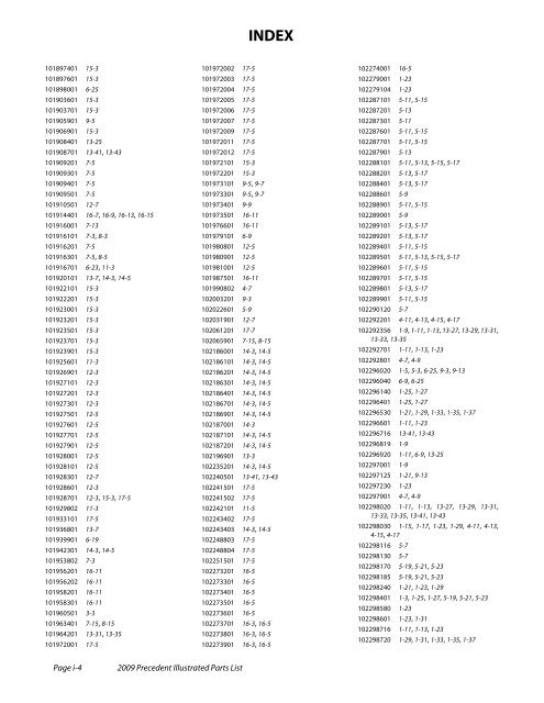 2009 Precedent Illustrated Parts List - Bennett Golf Cars