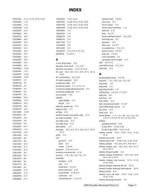 2009 Precedent Illustrated Parts List - Bennett Golf Cars