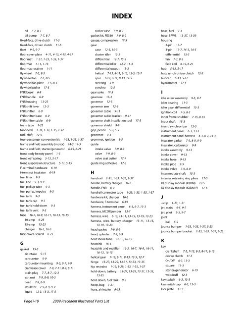 2009 Precedent Illustrated Parts List - Bennett Golf Cars