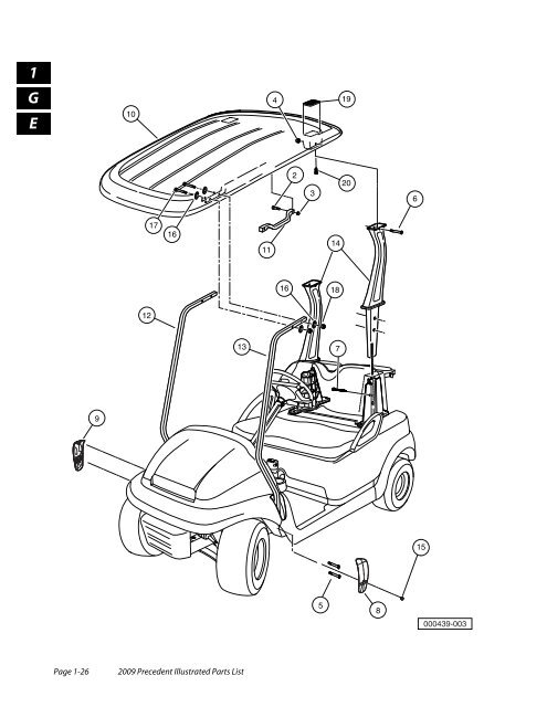 2009 Precedent Illustrated Parts List - Bennett Golf Cars