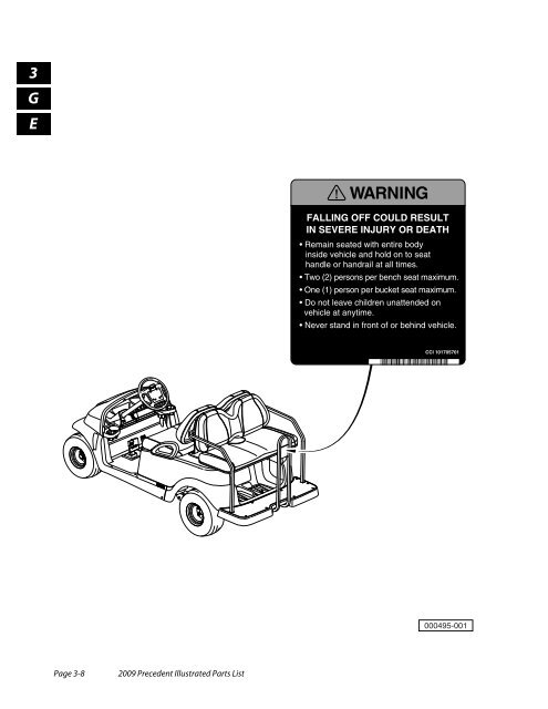 2009 Precedent Illustrated Parts List - Bennett Golf Cars