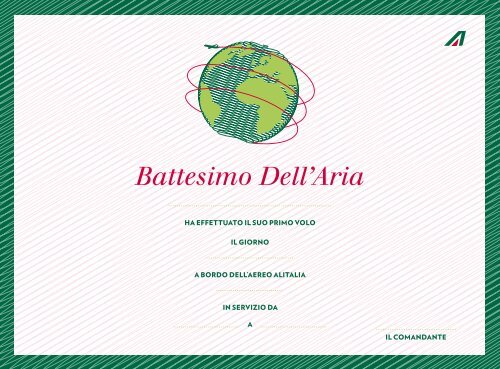 Battesimo Dell'Aria - Alitalia