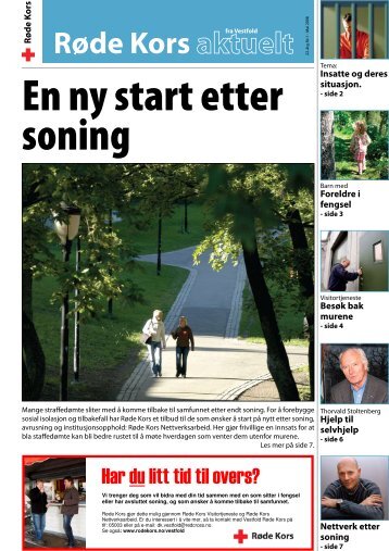 En ny start etter soning. - RÃ¸de Kors