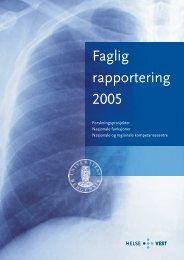 Faglig rapport 2005 - Helse Vest