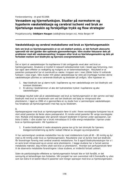 Faglig rapport 2005 - Helse Vest